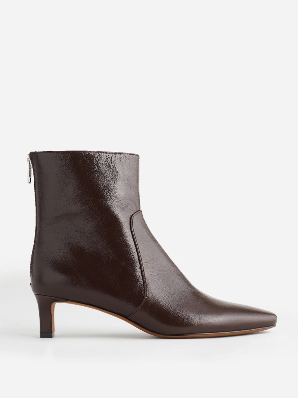 MADEWELL Dimes Kitten Heel Booties in Chocolate Leather ~ 5 M